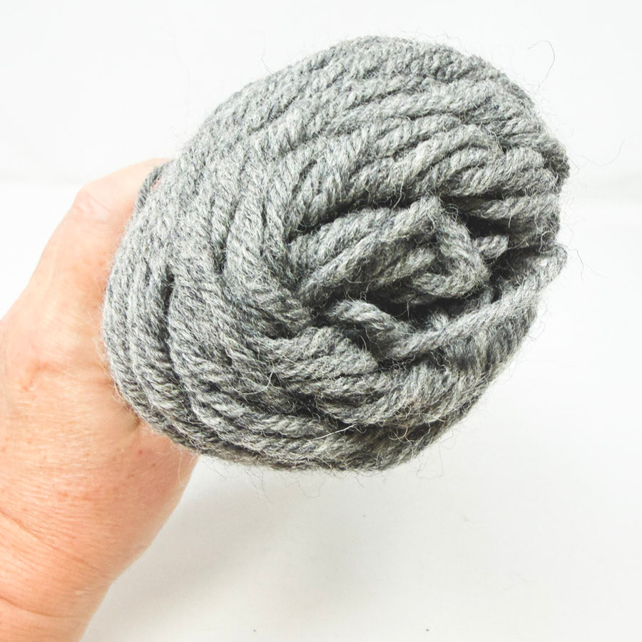 Heather Gray Wool/Wool Blend Yarn - No Label
