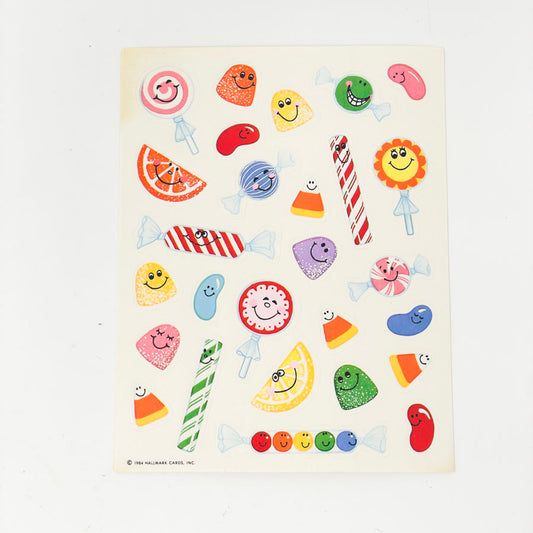 Vintage 1980s Hallmark Sticker Sheet - Happy Candy (3)