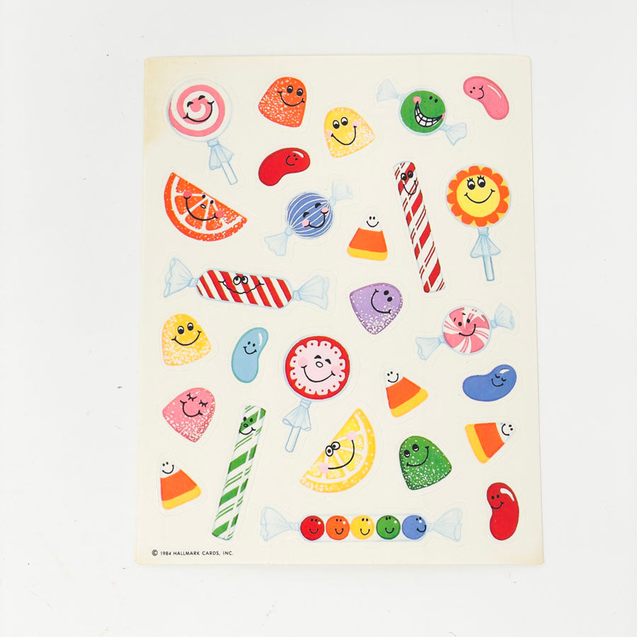 Vintage 1980s Hallmark Sticker Sheet - Happy Candy (3)