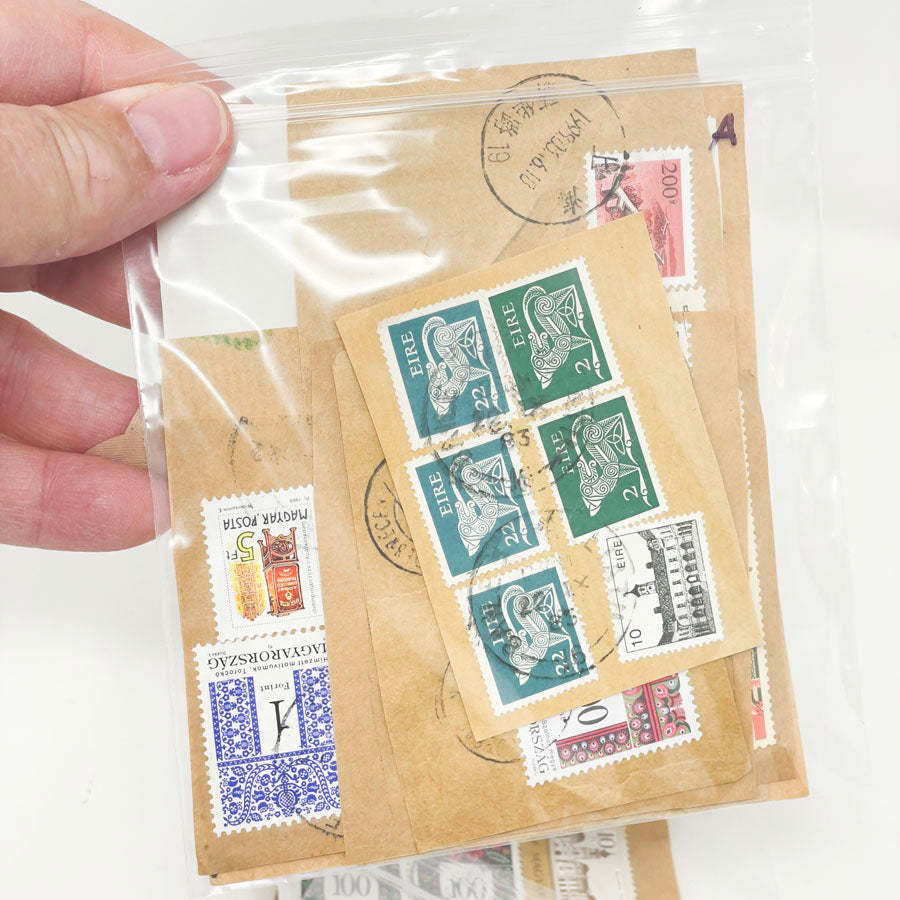 Vintage Postage Stamp Blocks Paper Backing - Pick a Bundle