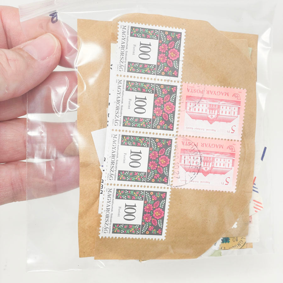 Vintage Postage Stamp Blocks Paper Backing - Pick a Bundle
