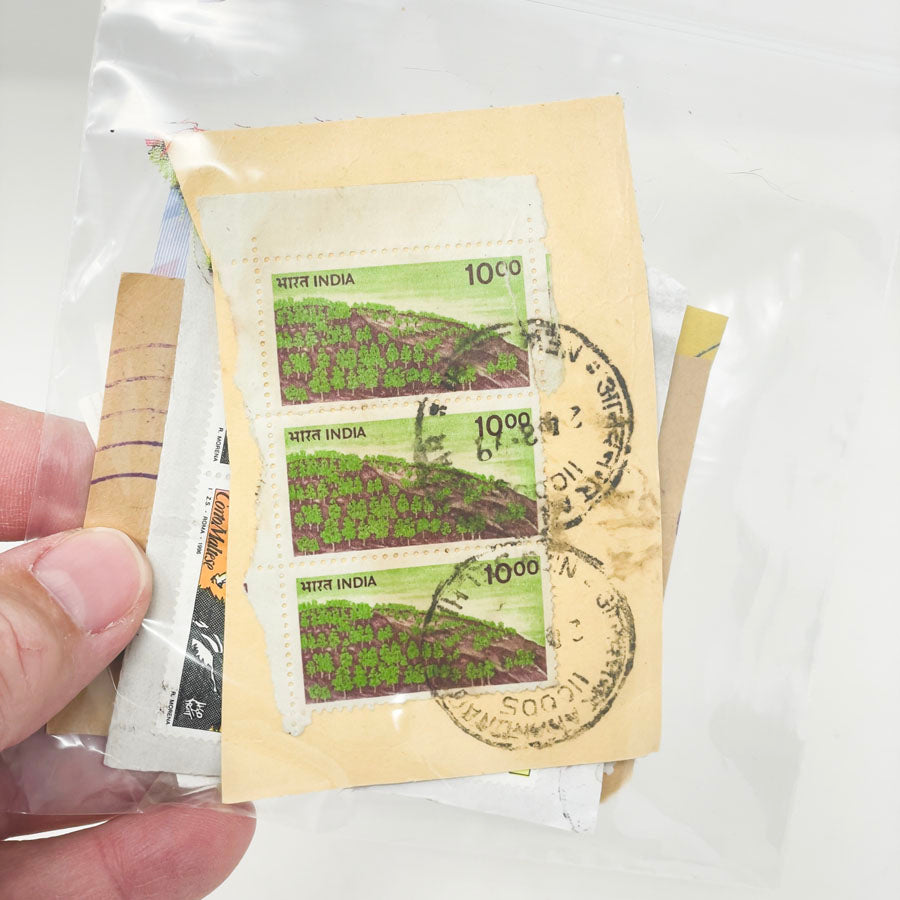 Vintage Postage Stamp Blocks Paper Backing - Pick a Bundle
