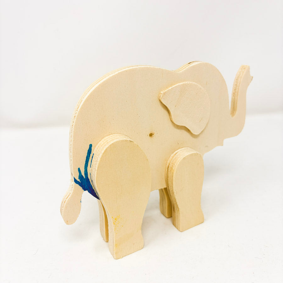 Standing Wood Elephant (Marked)