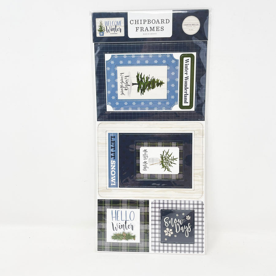 Carta Bella Chipboard Frames - Welcome Winter