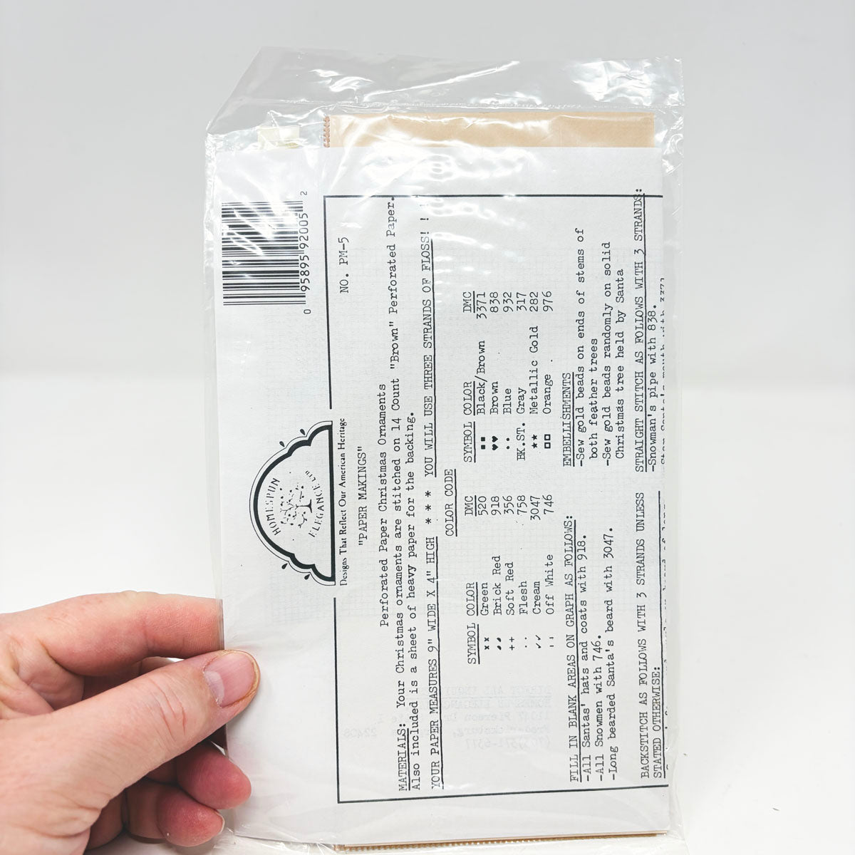 Homespun Elegance LTD.- Paper Making Perforated Paper Christmas Ornaments