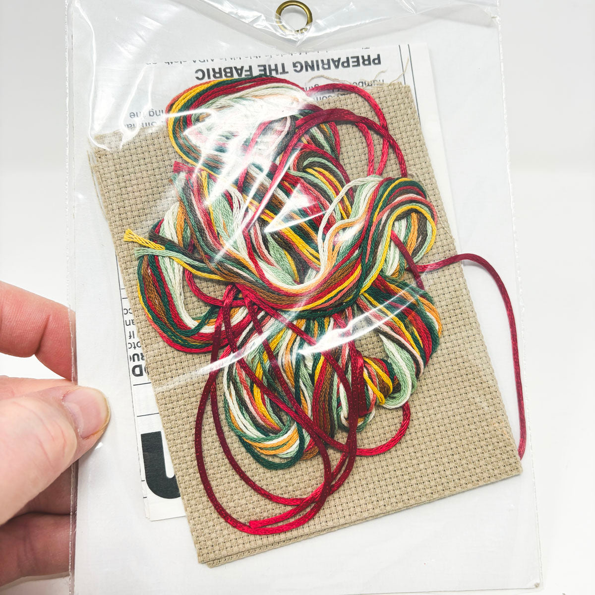 Country Homespun Plaque- Merry Christmas Cross Stitch Kit