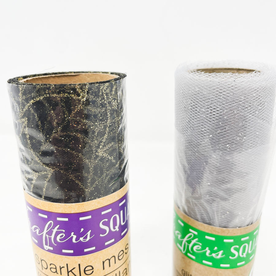 Crafter's Square 6in by 3yd Holiday Glitter Mesh (1)