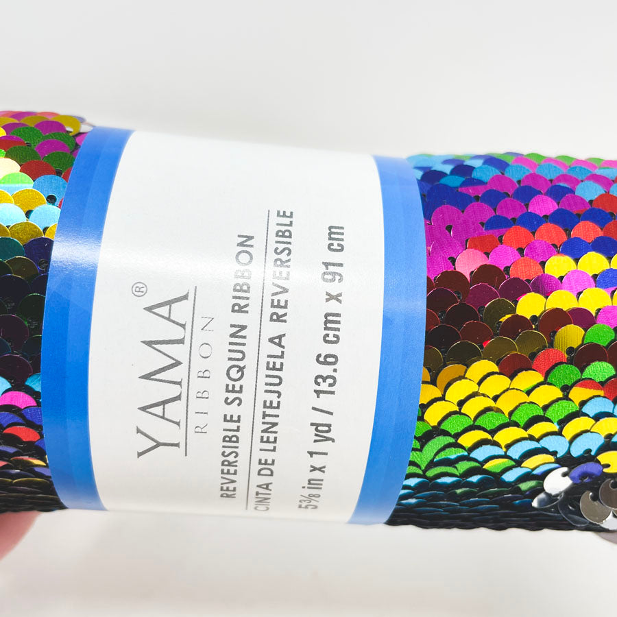 Yama Reversible Sequin Ribbon 5-3/8in by 1yd