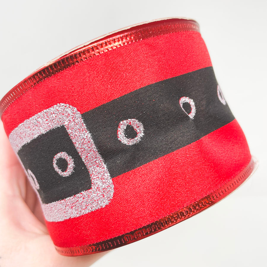 Santa Suit Wire Edge Ribbon