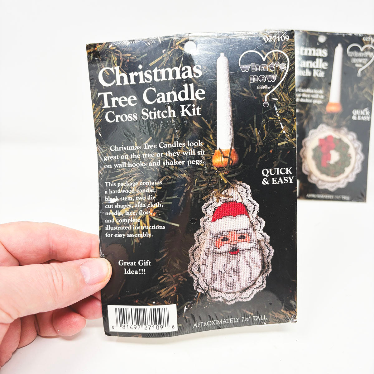 What's Up Inc.- Christmas Tree Candle Cross Stitch Kit- You Choose