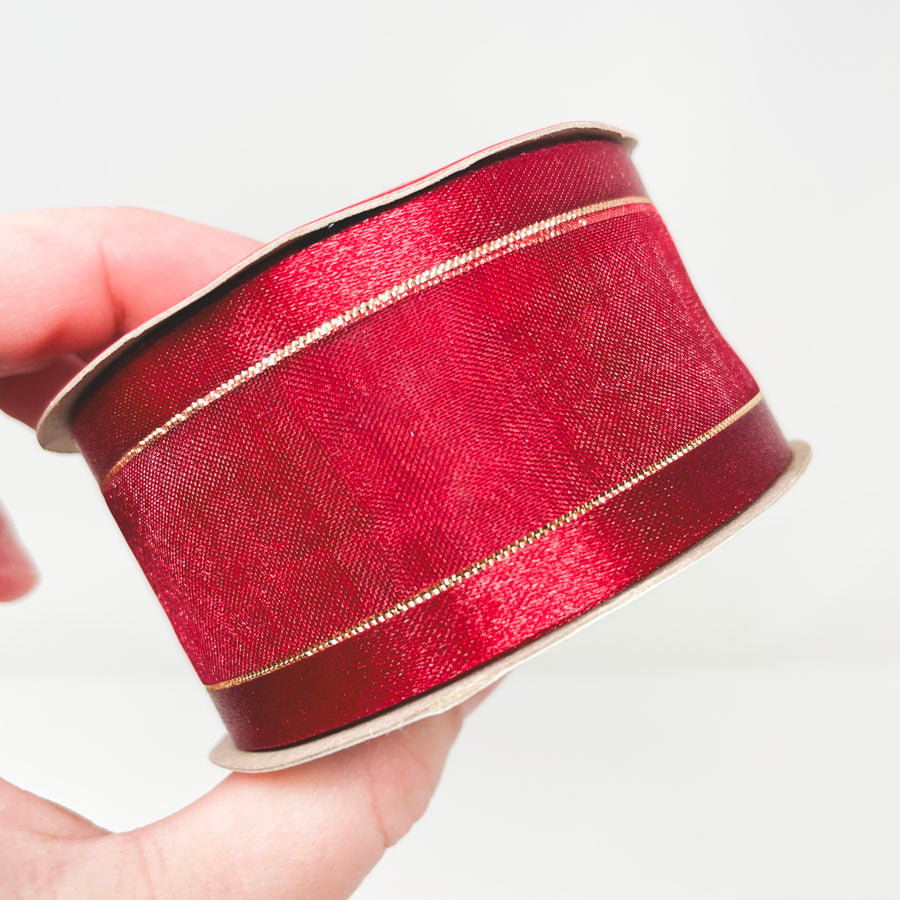 Red and Gold Holiday Ribbon
