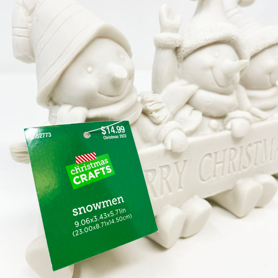 Snowmen "Merry Christmas" - DIY Figurine