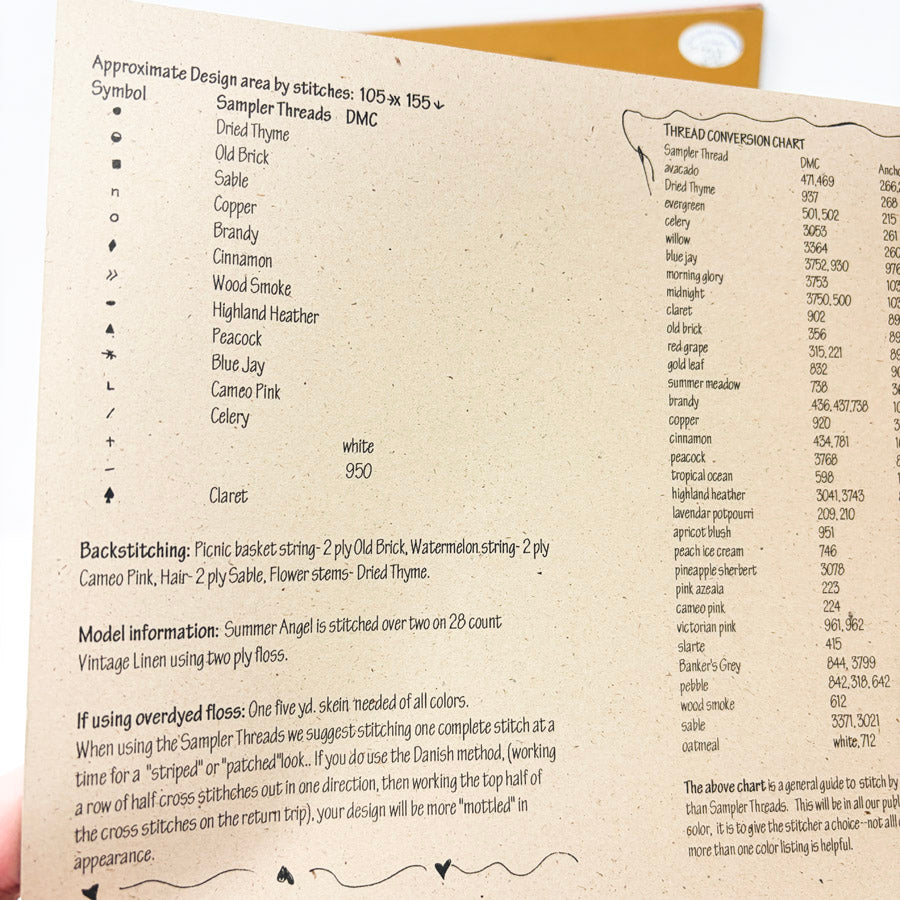 Folk Art Summer Angel – Cross Stitch Pattern by Fanci That