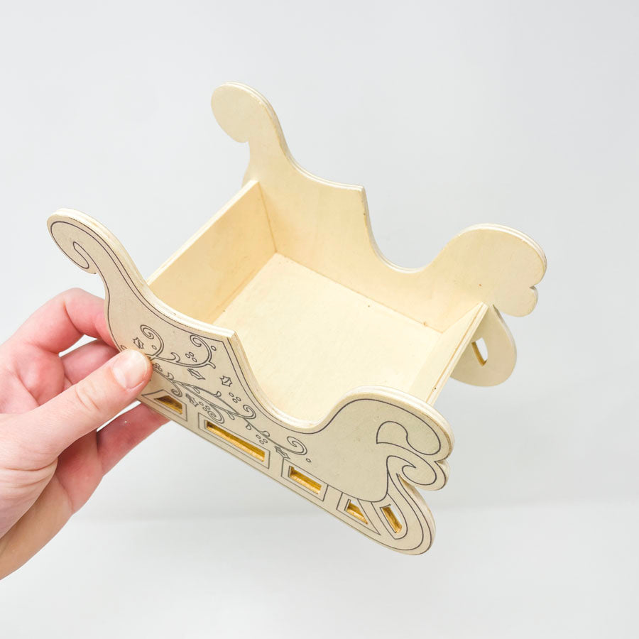 Santa's Sleigh - Unfinished Wood DIY
