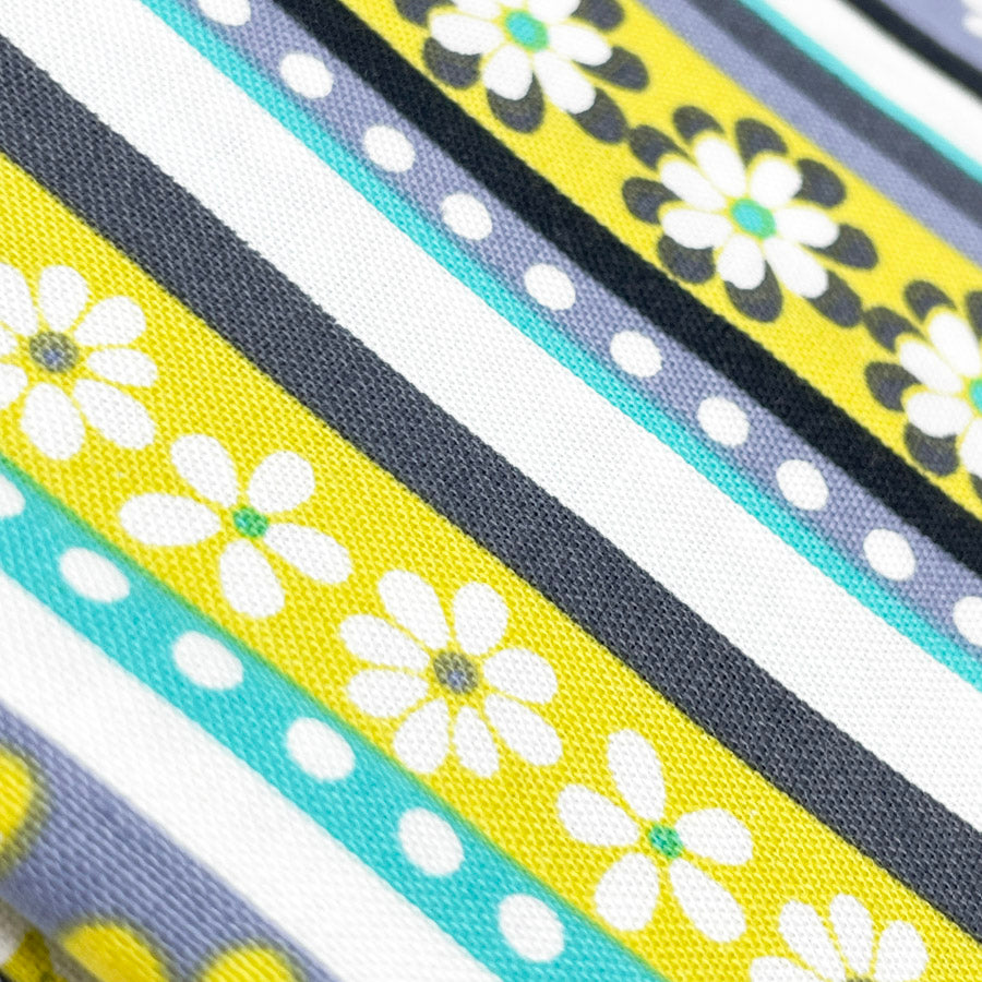 Lime Stripes Cotton Blend Fabric - 1 yard