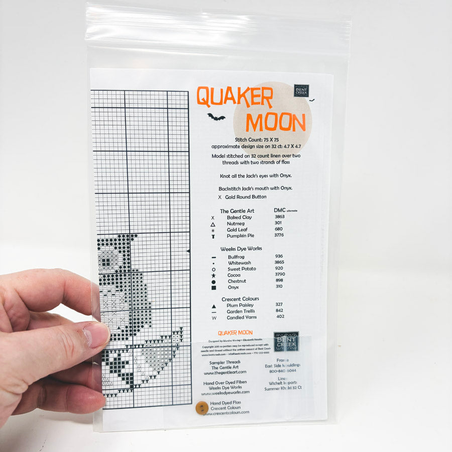 Quaker Moon Cross Stitch Pattern by Bent Creek