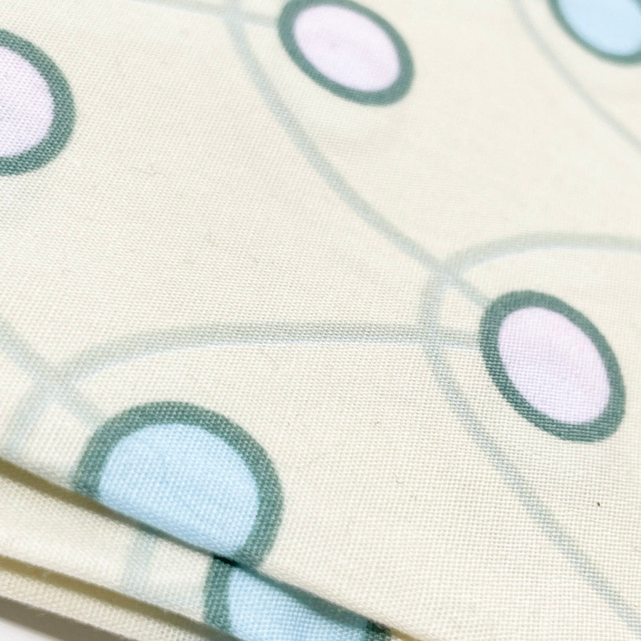Pink & Blue Arcs 100% Cotton Fabric - 1 yard