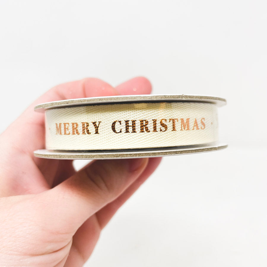 1/2" Stampin' Up Very Vanilla/Copper Holiday Ribbon