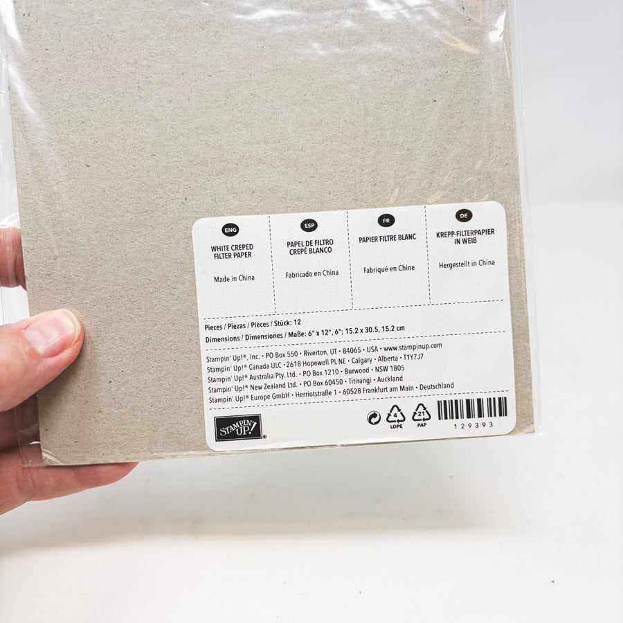 White Creped Filter Paper from Stampin Up
