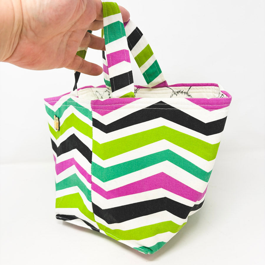 Starknits.net Yarn Chevron Stripe Project Tote