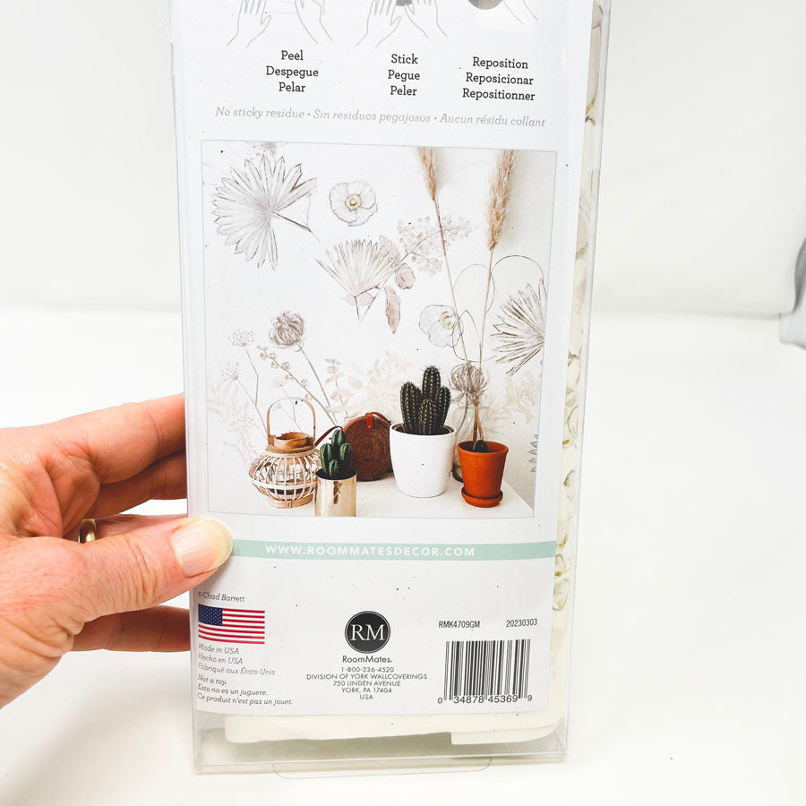 Room Mates Peel & Stick Floral Wall Decal