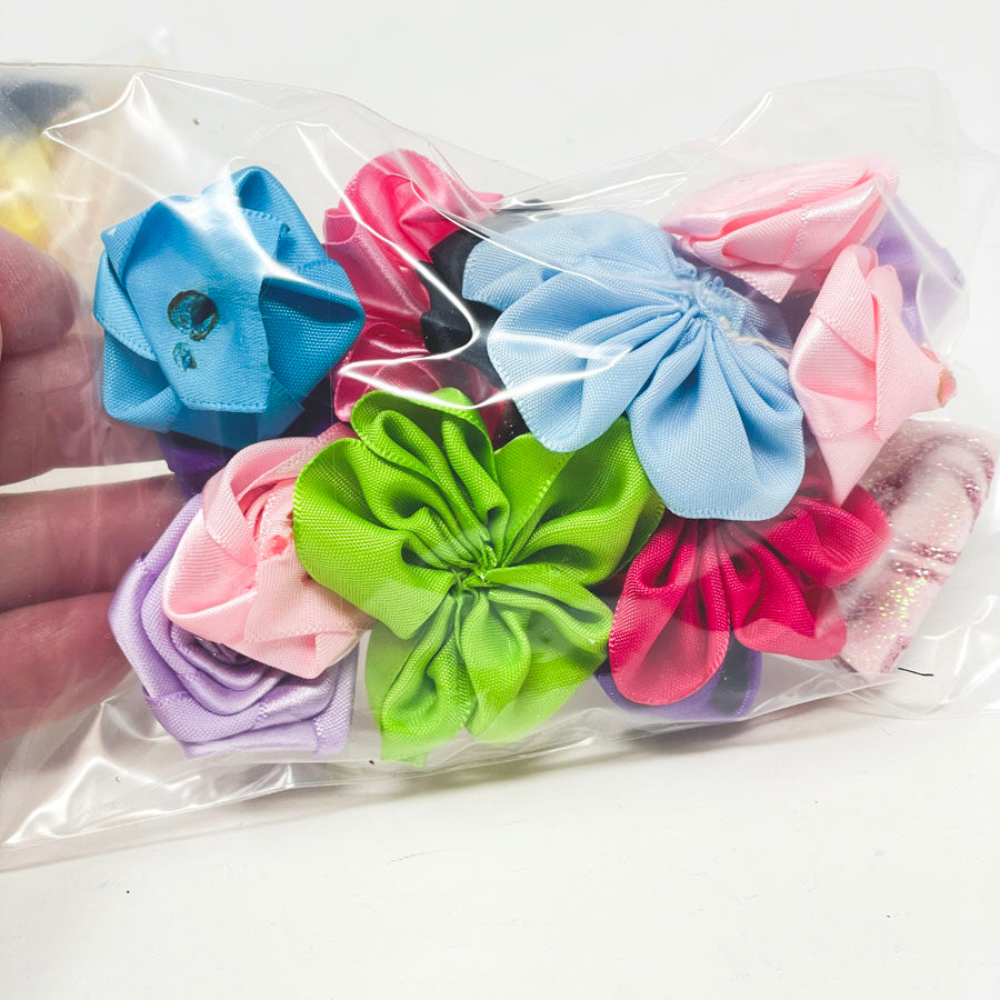 Medium Satin Ribbon Roses