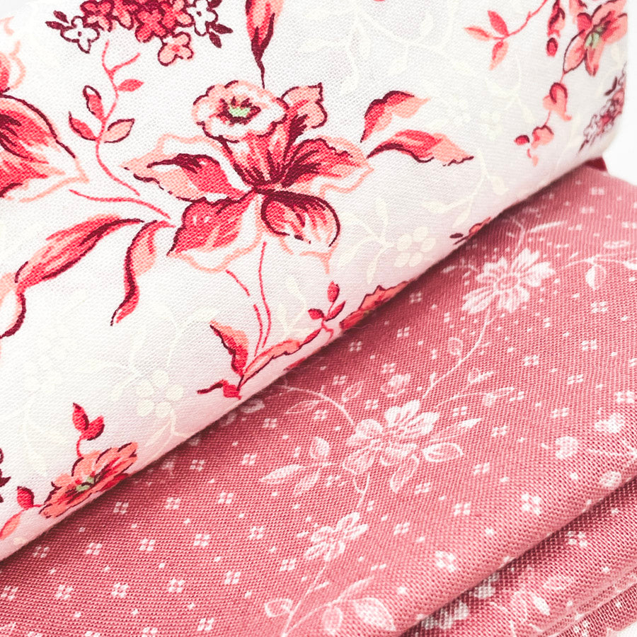Coral Blush Fabric Remnants Bundle