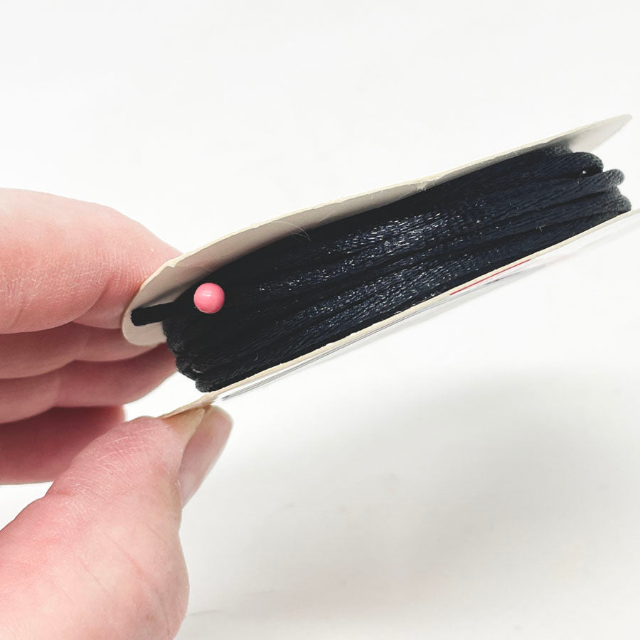 1/8" Black Silky Cord