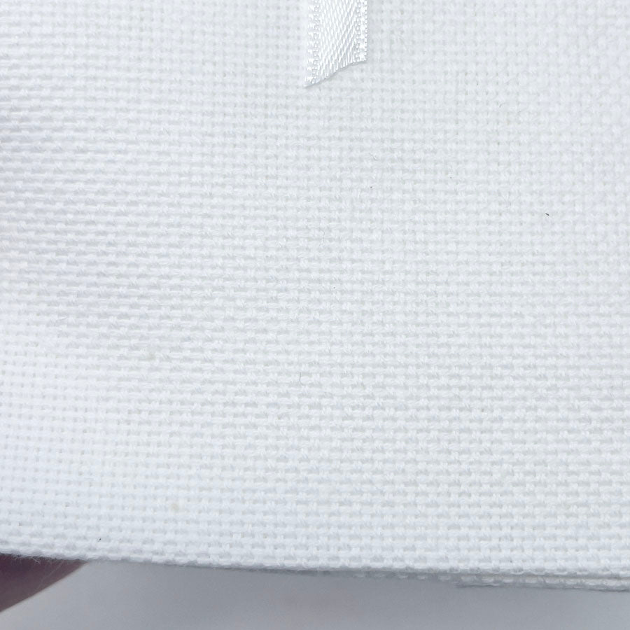 16" x 19" - 22 Count - White Aida