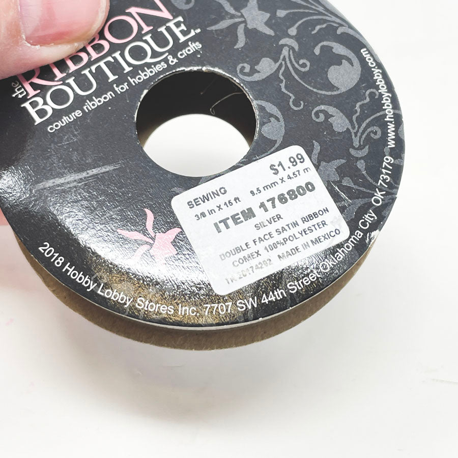 Light Gray Satin Ribbon