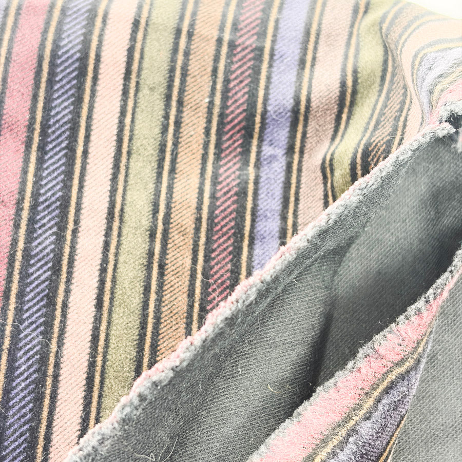 1 Yd x 44" Striped Velvet Fabric
