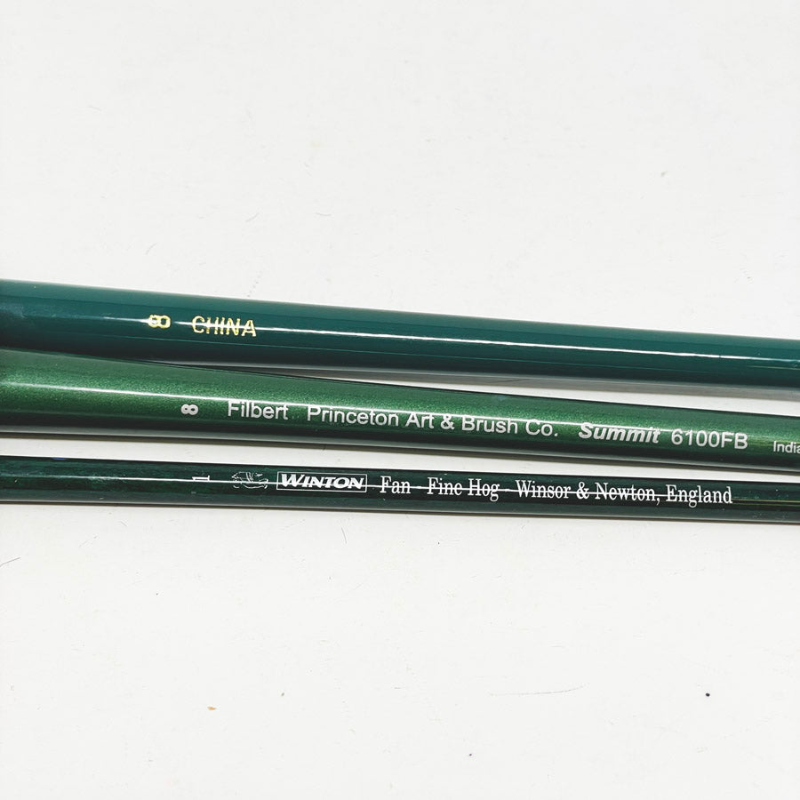 Asst. Green Handle Brush Set (3)