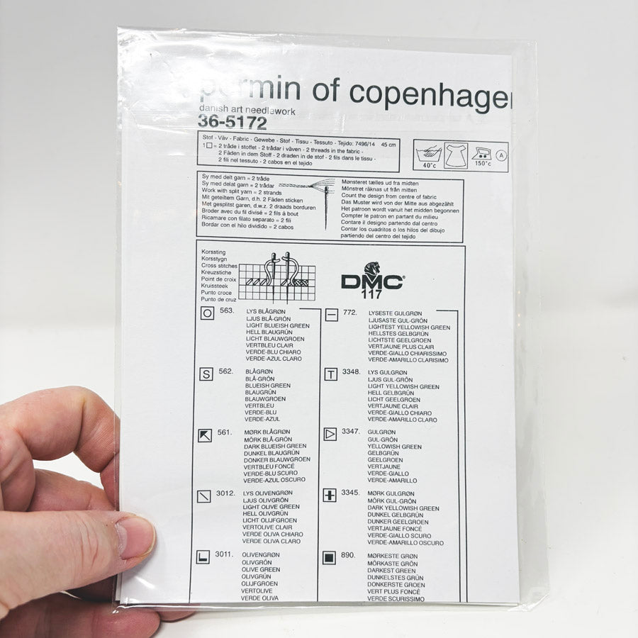 "Flowers in a Row" Cross Stitch Leaflet by Permin of Copenhagen