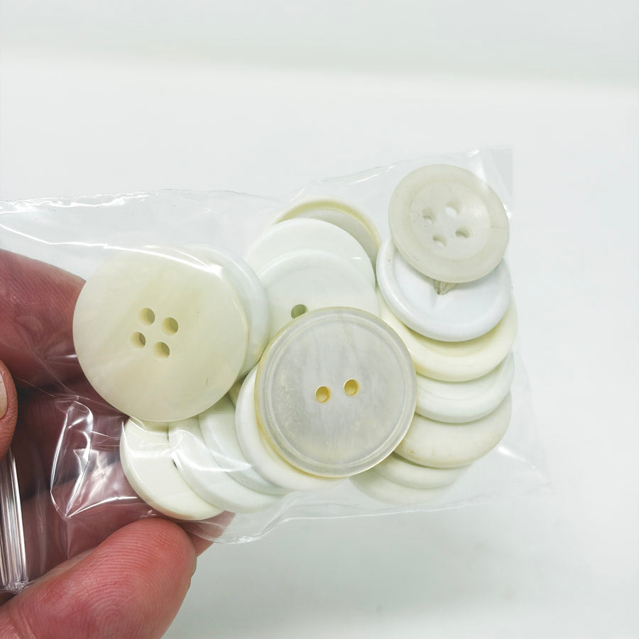Small White Button Bundle