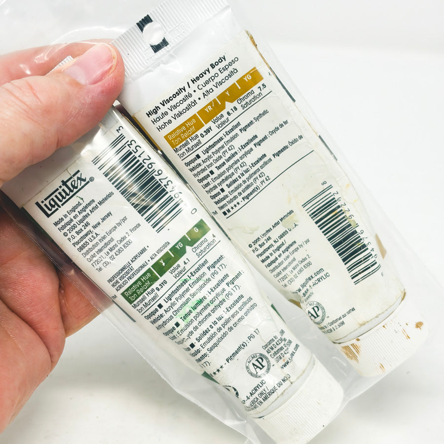 Pair of Liquitex Heavy Body Acrylic Paint Tubes