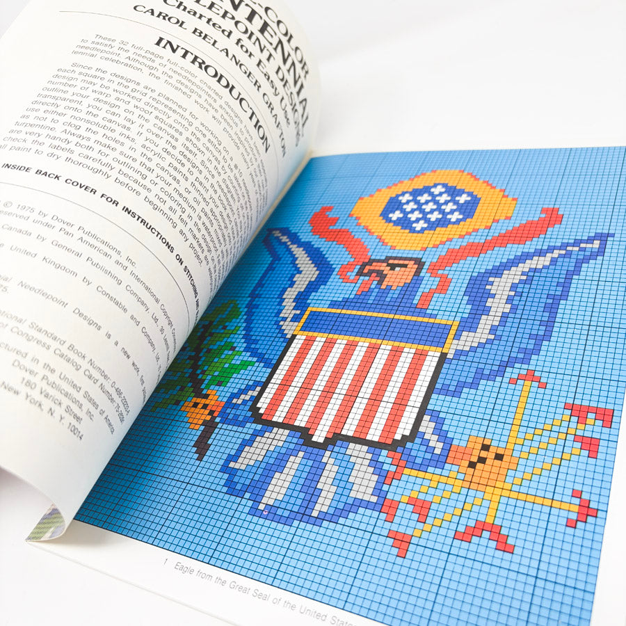 "Full-Color Bicentennial Needlepoint Designs" Booklet by Dover