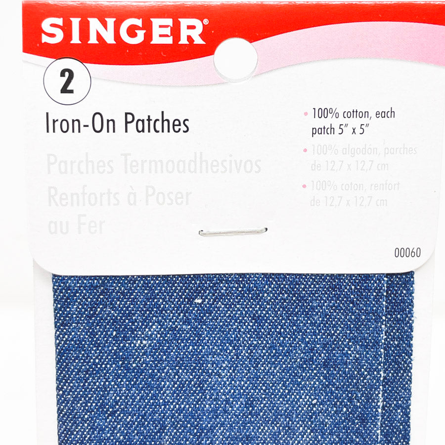 Singer Cotton Denim Iron-On Patches - Set of 2 (1)