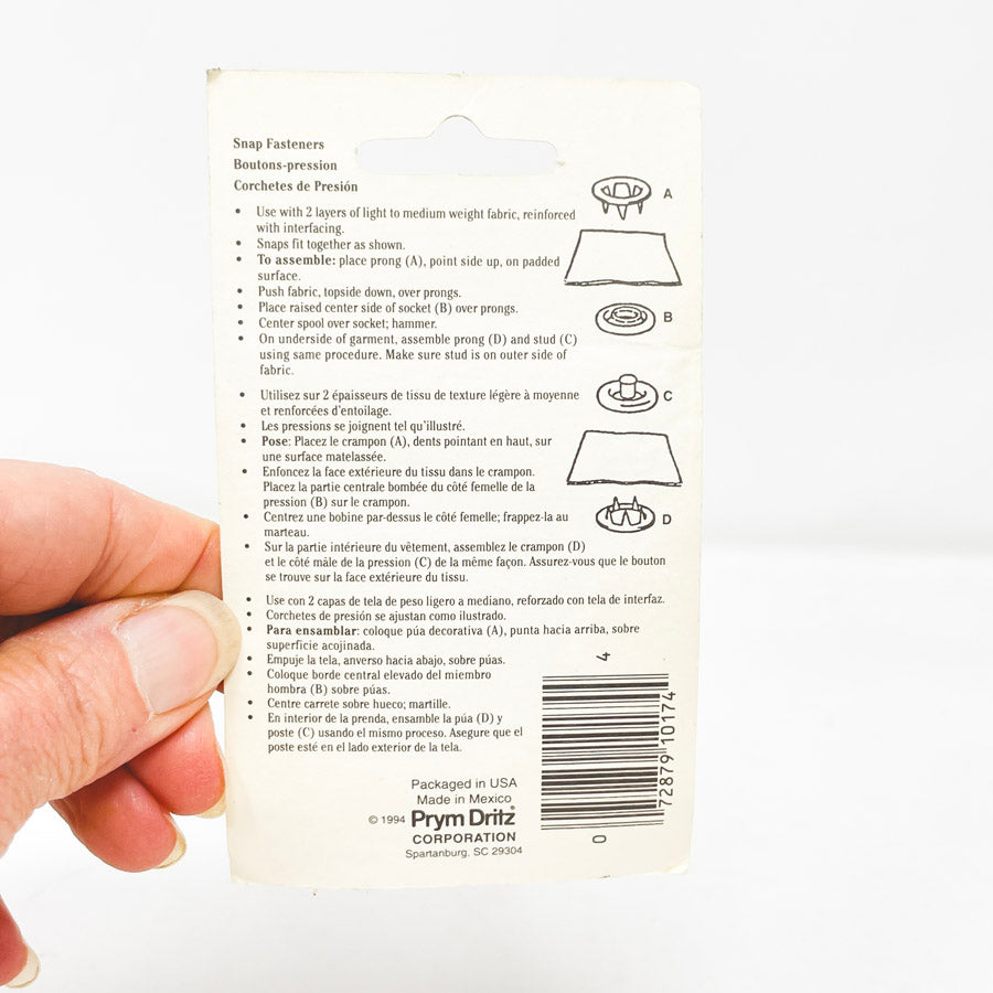 Dritz 12 Snap Fasteners - 7/16"