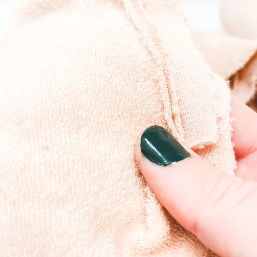 1 Yard Peach Terrycloth Fabric