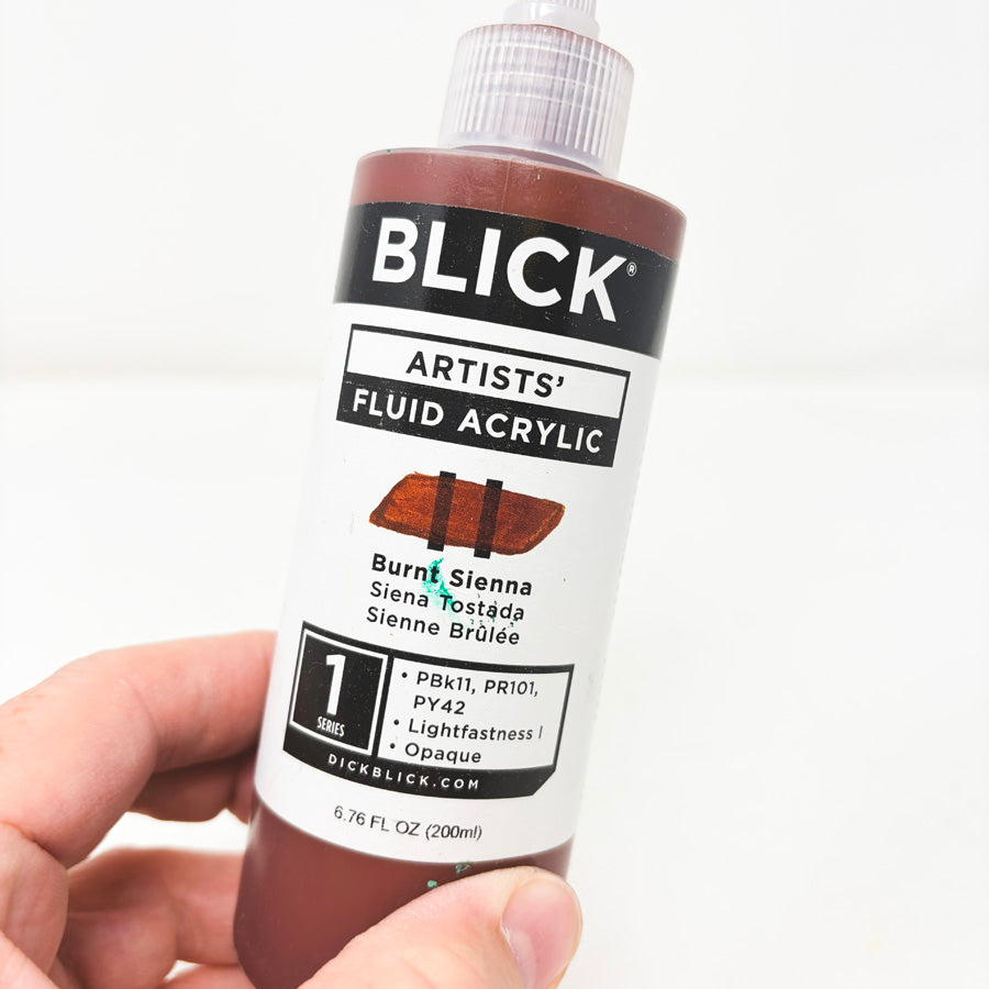 Blick Fluid Acrylic Paint - Burnt Sienna
