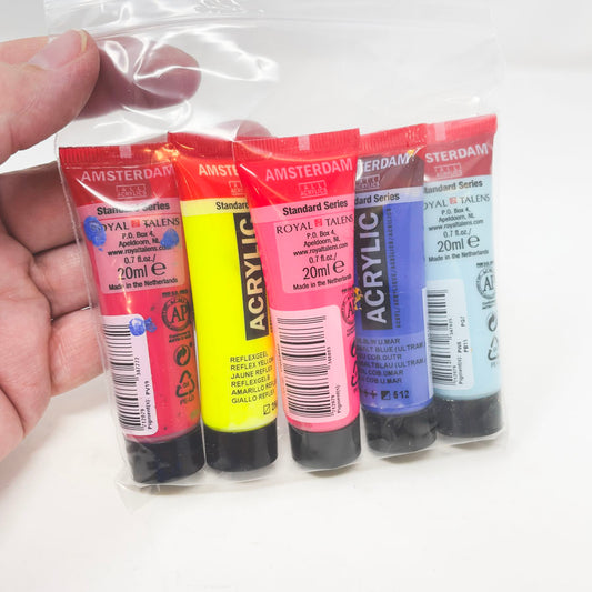 5 pc Royal Talens Amsterdam Acrylic Paint Bundle 20ml