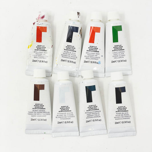 8 Piece Reeves Acrylic Paint Set - 22ml Tubes