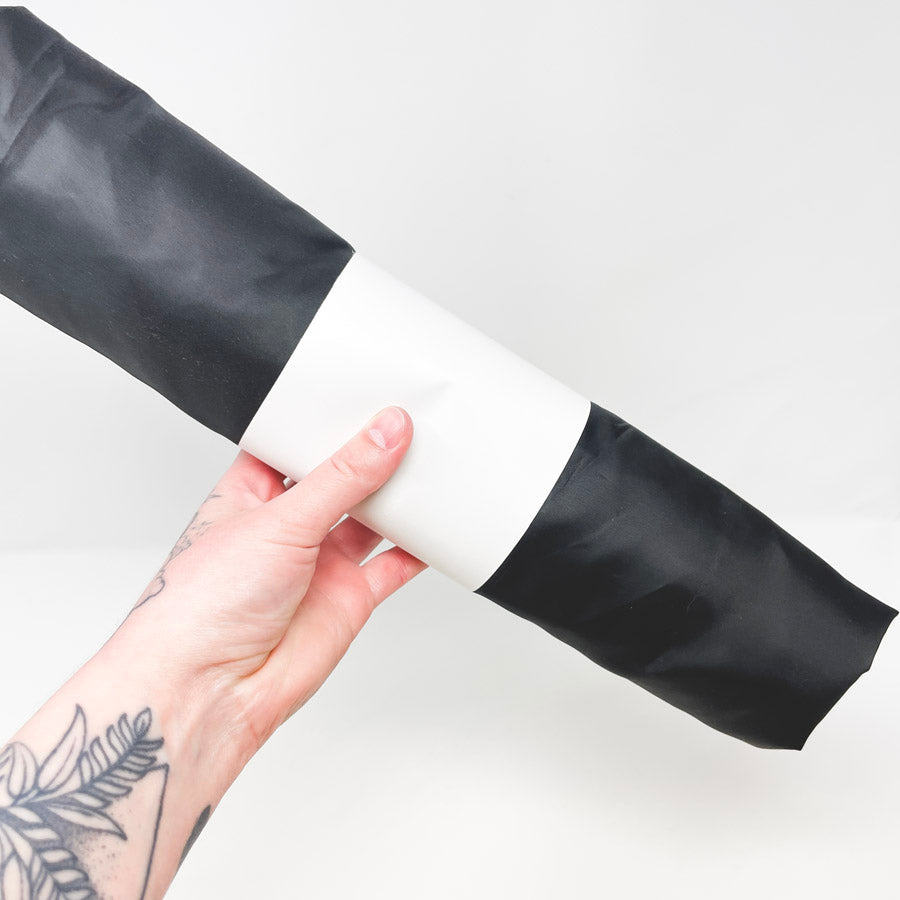 60" x 4 Yds Black Polyester Satiny Fabric