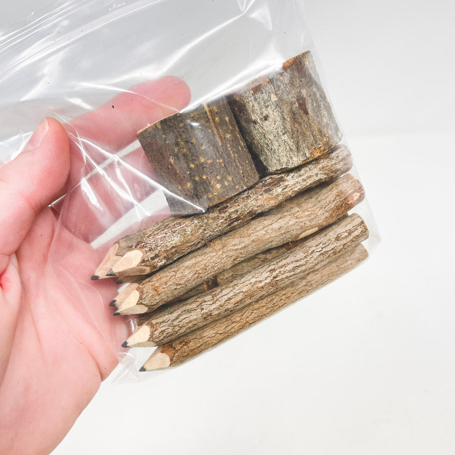 Natural Twig Pencils with Picture Holders