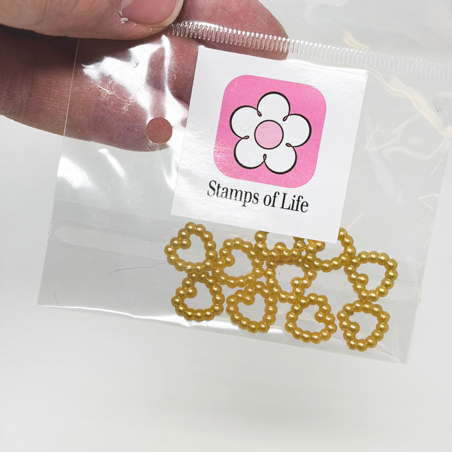 Gold Heart Embellishments