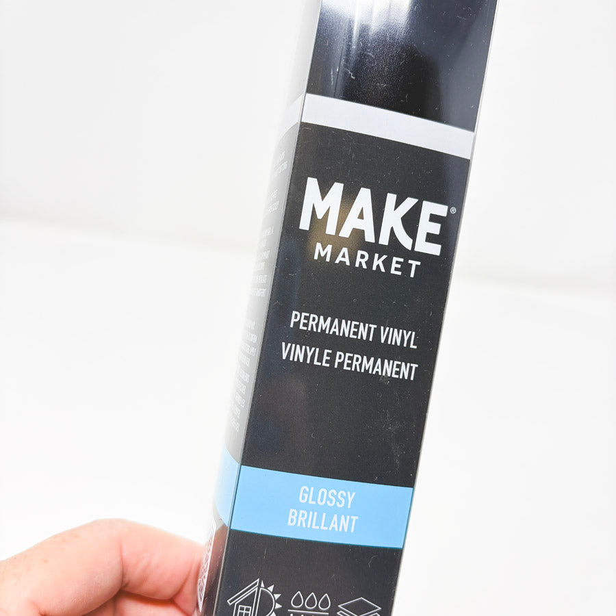 Make Market Permanent Vinyl Glossy Brilliant Black 12"x48"