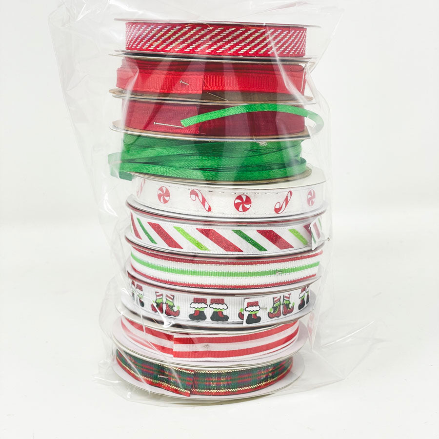 Bundle of Christmas Ribbons (10)