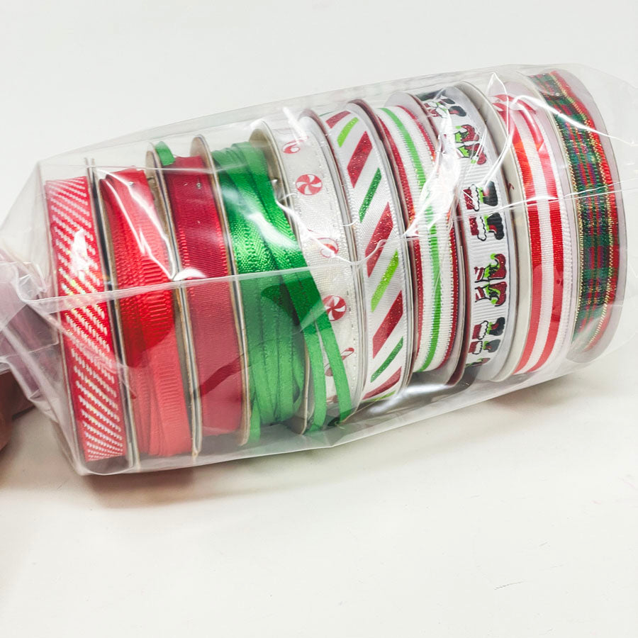 Bundle of Christmas Ribbons (10)
