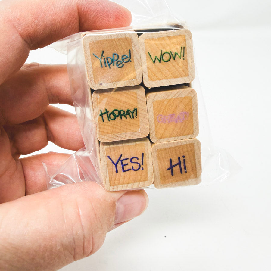 Enthusiastic Cubes – Wood Back Stamp Set