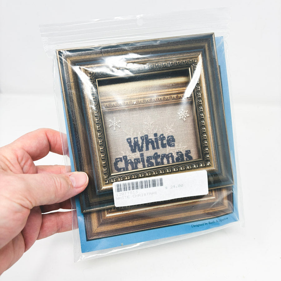 Twisted Threads "White Christmas" Cross Stitch Chart & Frame